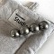 Plastic Pearl with Alloy Hair Barrettes, Gray, 18x80mm