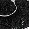 8/0 Baking Paint Glass Seed Beads, Round Hole, Teardrop, Black, 3x2mm, Hole: 1mm, about 18750pcs/pound