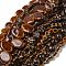 Handmade Porcelain Beads Strands, Mixed Shapes, Coconut Brown, 5.5~30x5~31x5~31mm, Hole: 0.8~2mm, about 13~64pcs/strand, 9.84~15.16''(38.5cm)