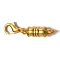 Brass Magnetic Clasps Converter, with Lobster Claw Clasps, Column, Golden, 34x6mm