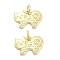 Brass Pendants, Long-Lasting Plated, Rack Plating, Lead Free & Cadmium Free, Ion Plating(IP), with Jump Ring, Real 18K Gold Plated, Cat Shape, 11.5x15x1.5mm
