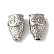 Non-Tarnish 304 Stainless Steel Beads, Owl, Stainless Steel Color, 10x6.5x3.5mm, Hole: 1.4mm