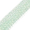 Glass Bead Strands, with Glitter Powder, Round, Pale Green, 6x5.5mm, Hole: 1mm, about 142pcs/strand, 29.92''(76cm)