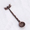 Alloy Coffee Tea Spoon, Dragonfly, Red Copper, 105x4mm