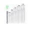 Stainless Steel Yarn Needles, Big Eye Blunt Needles, for Cross-Stitch, Knitting, Ribbon Embroidery, with Plastic Storage Bottle, Stainless Steel Color, 43~50mm, 5 styles, 5pcs/style, 25pcs/set