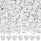 150Pcs Alloy Cabochons, Flower, Silver, 7x6.5x5mm