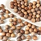 Natural Wooden Beads, Round, Goldenrod, 8mm, Hole: 1.5mm