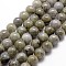 Natural Labradorite Bead Strands, Round, 6mm, Hole: 1mm, about 61pcs/strand, 14.9 inch~15.1 inch