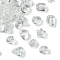 Transparent Glass Beads, Mixed Shapes, Clear, 5.5~10.5x6.5~10x2.5~5.5mm, Hole: 0.8~1mm, 100pcs/set