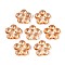 Handmade Lampwork Beads, Large Hole Beads, Flower, Sandy Brown, 23~24x24~25x7~7.5mm, Hole: 4.5~6mm