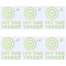 Hit Target Glow in the Dark, Plastic Sticker, Champagne Yellow, 130x120x0.1mm