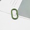 Alloy Spring Gate Rings, Oval, Olive Drab, 50x25mm