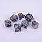 Acrylic Polyhedral Dice Set, Includes D4, D6, D8, D10 (00-90 and 0-9), D12, D20, for Playing Tabletop Games, Gray, 16~25x16.5~21.5x15.5~21.5mm
