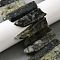 Natural Prehnite Beads Strands, Rectangle, Top Drilled, 22~60x6~14x6~9mm, Hole: 1.5~2mm, about 17~22pcs/strand, 7.48''~8.07''(19~20.5cm)