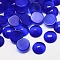 Cat Eye Cabochons, Half Round, Blue, 8x3mm