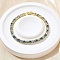 Brass Enamel Link & Charm Bracelets, with Clear Cubic Zirconia, Cadmium Free & Lead Free, Rack Plating, Light Sky Blue, 6-1/4 inch(16cm)