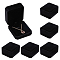 PandaHall 6pcs Velvet Necklace Box Black Jewellery Organizer Storage Box for Engagement Wedding Anniversaries Mothers Day Christmas Thanksgiving Birthday, 8.25x7x3.9cm