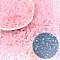 6/0 Luminous Glass Seed Beads, Round Hole, Frosted Inside Colours, Glow in the Dark, Rondelle, Pearl Pink, 4.5x3.5mm, Hole: 1.5mm, about 4500pcs/pound