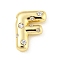 Brass Micro Pave Clear Cubic Zirconia Pendants, Long-Lasting Plated, Cadmium Free & Lead Free, Real 18K Gold Plated, Letter A~Z, Letter F, 18~19x11~21x5mm, Hole: 2.8~3x1.8~2mm