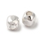 Brass Beads, Lead Free & Cadmium Free, Square, 925 Sterling Silver Plated, 3x2.5x3mm, Hole: 1.2mm