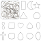 AHANDMAKER 60 Pcs 15 Shapes Metal Frame Open Bezel Pendants, 304 Stainless Steel Linking Rings, Teardrop Heart Star Cross Geometric Open Bezel Charms for Earring Necklace DIY Jewelry Making
