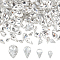 FINGERINSPIRE 220 Pcs Mini Teardrop Glass Rhinestones 4Sizes Faceted Pointed Back Rhinestone No Hole Clear Glass Rhinestones Small Gems Crystal Jewelry Embellishments with Silver Plated Back for DIY