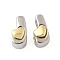 Brass Beads, Platinum & Golden, Letter J, 10.5x5.5x7.5mm, Hole: 5x4mm