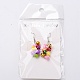 Fashion Acrylic Cluster Earrings for Christmas EJEW-JE00726-01-4