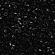 不透明色のガラスシードビーズ  シリンダー  ブラック  2x1.5mm  穴：1mm SEED-S042-09B-02-3