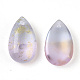 Two Tone Transparent Spray Painted Glass Charms X-GLAA-T017-02-B03-3
