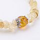 Natural Gemstone Charm Bracelets BJEW-JB03465-3