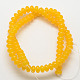 Imitation Amber Resin Rondelle Bead Strands for Buddhist Jewelry Making RESI-E006-04C-2