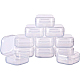 Benecreat 24 Packung Rechteck durchsichtige Kunststoffperlen Aufbewahrungsbehälter Box Case mit hochklappbaren Deckeln für kleine Gegenstände Pillen Kräuter winzige Perlen Schmuck Zubehör - 1.38x1.38x0.7 (3.5cmx3.5cmx1.8cm) CON-BC0004-09-1
