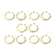 Brass Ring Stud Earring Findings KK-H440-02G-3