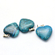 Coeur teints pendentifs de pierres précieuses naturelles X-G-Q438-05-2