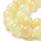 Brins de perles de sélénite jaune naturel G-N328-025E-03-4