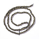 Chapelets de perles de pyrite naturelle  G-F596-38-4mm-2