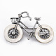 Брошь-булавка в форме велосипеда из натуральной белой ракушки G-N333-010A-RS-2
