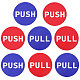 CHGCRAFT 8Sets 2Colors Self-Adhesive Sticker Push Pull Sign Stickers Waterproof Round Dot Push Pull Decals for Doors DIY-CA0006-10-1