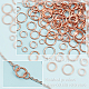 PH PandaHall 200pcs Closed Jump Rings 4 Sizes Brass Jump Rings Rose Gold Closed O Rings 16~18 Gauge O Ring Connectors for Keychain Choker Earring Necklaces Bracelet Jewelry Making KK-PH0009-06-4