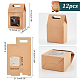PH PandaHall 12pcs Treat Gift Boxes Kraft Paper Boxes Dessert Bakery Boxes with Display Window Packing Box for Christmas Halloween Easter New Year Festival Birthday Party 3.1x5.2x5 inch CON-WH0087-90B-2
