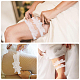 Lace Elastic Bridal Garters AJEW-WH0347-96-5
