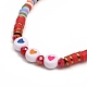 Handmade Polymer Clay Heishi Beads Stretch Bracelets BJEW-JB05307-04-2