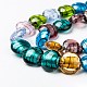 Chapelets de perles de feuille d'argent en verre SL109-3