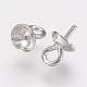 925 Sterling Silver Stud Earring Pendant Bails STER-K037-074-2