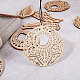 SUNNYCLUE 24pcs 4 Styles Natural Uprinted Wood Big Pendants Hollow Fan Flower Shape Christmas Ornaments with Hole for Jewellery Necklace Craft Making Supplies Projects Decorations WOOD-SC0001-06-10