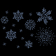 Strass hotfix a forma di fiocco di neve DIY-WH0399-76B-1