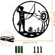 Décorations murales en fer&nbsp;HJEW-WH0067-011-5