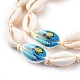 Geflochtene Perlen Stil Armbänder & Halsketten Schmuck Sets SJEW-JS01091-02-3