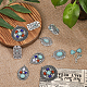 Chgcraft 24pcs 12 pendentifs turquoises synthétiques de style FIND-CA0008-21-4